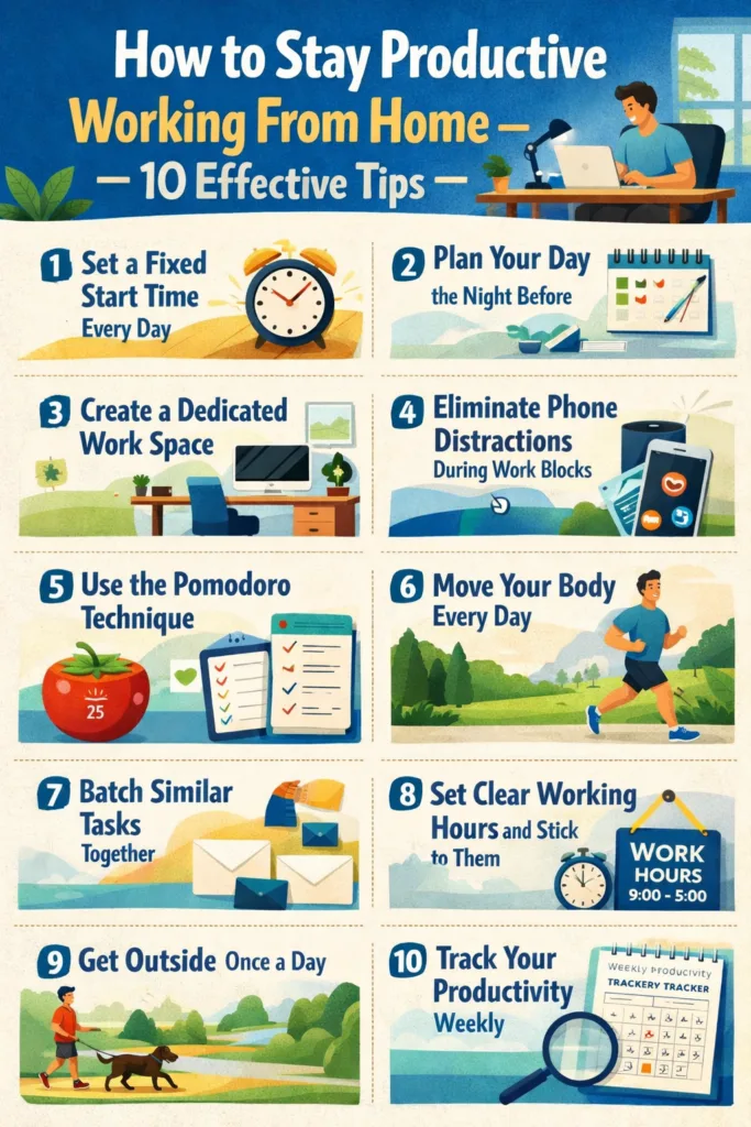 How to Stay Productive Working From Home — 10 Proven Habits